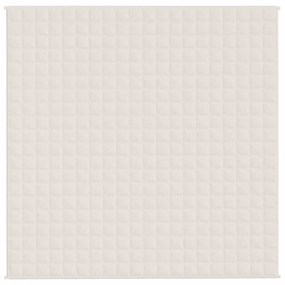 Gewichtsdecke Hellcreme 200x200 cm 13 kg Stoff
