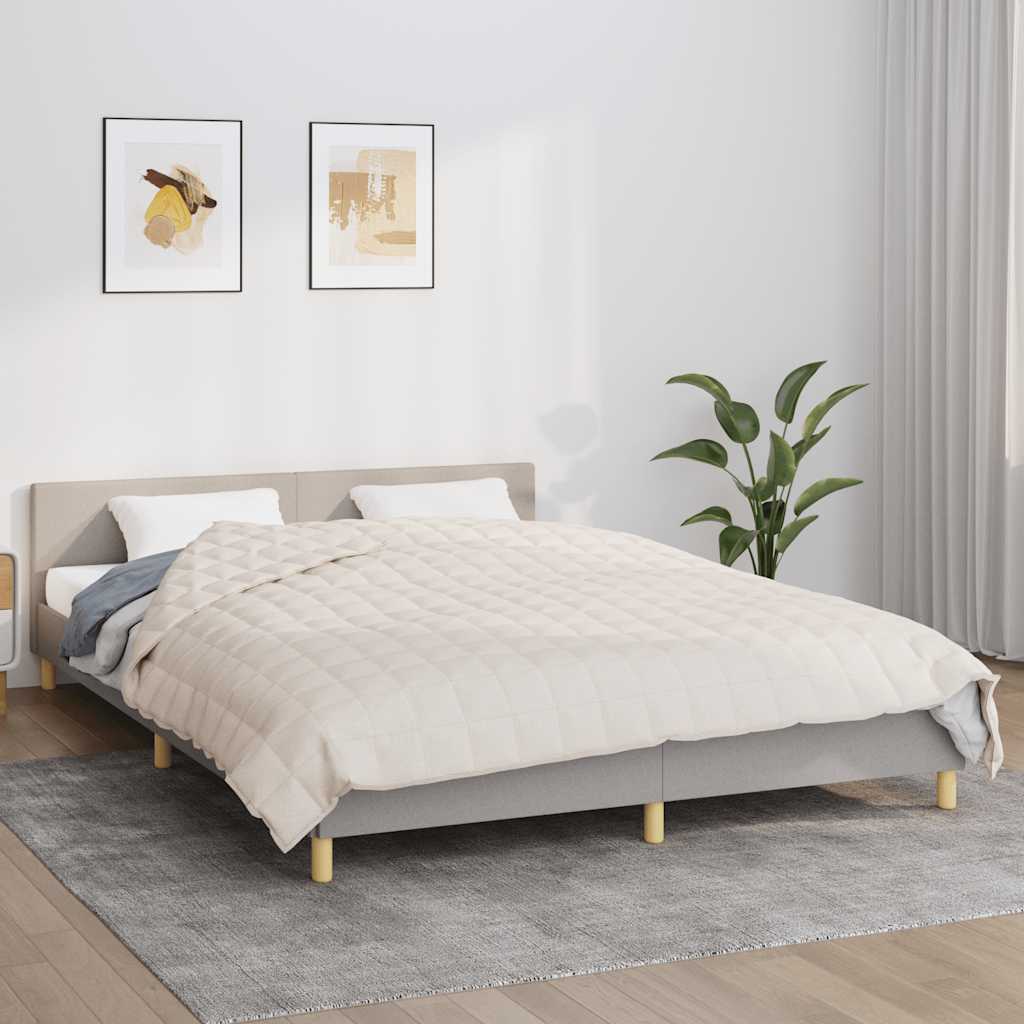 Gewichtsdecke Hellcreme 200x200 cm 13 kg Stoff