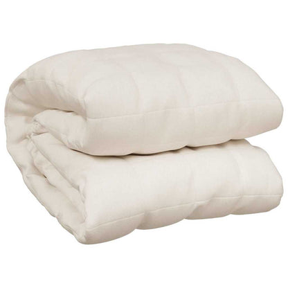 Gewichtsdecke Hellcreme 200x225 cm 13 kg Stoff