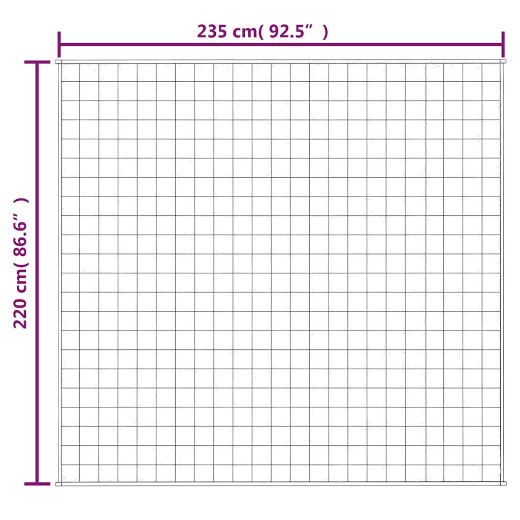 Gewichtsdecke Hellcreme 220x235 cm 15 kg Stoff