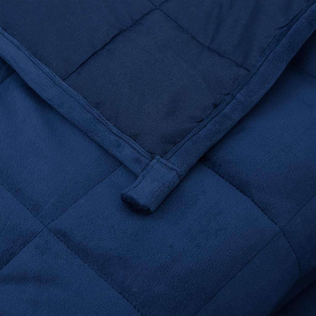 Gewichtsdecke Blau 200x200 cm 13 kg Stoff