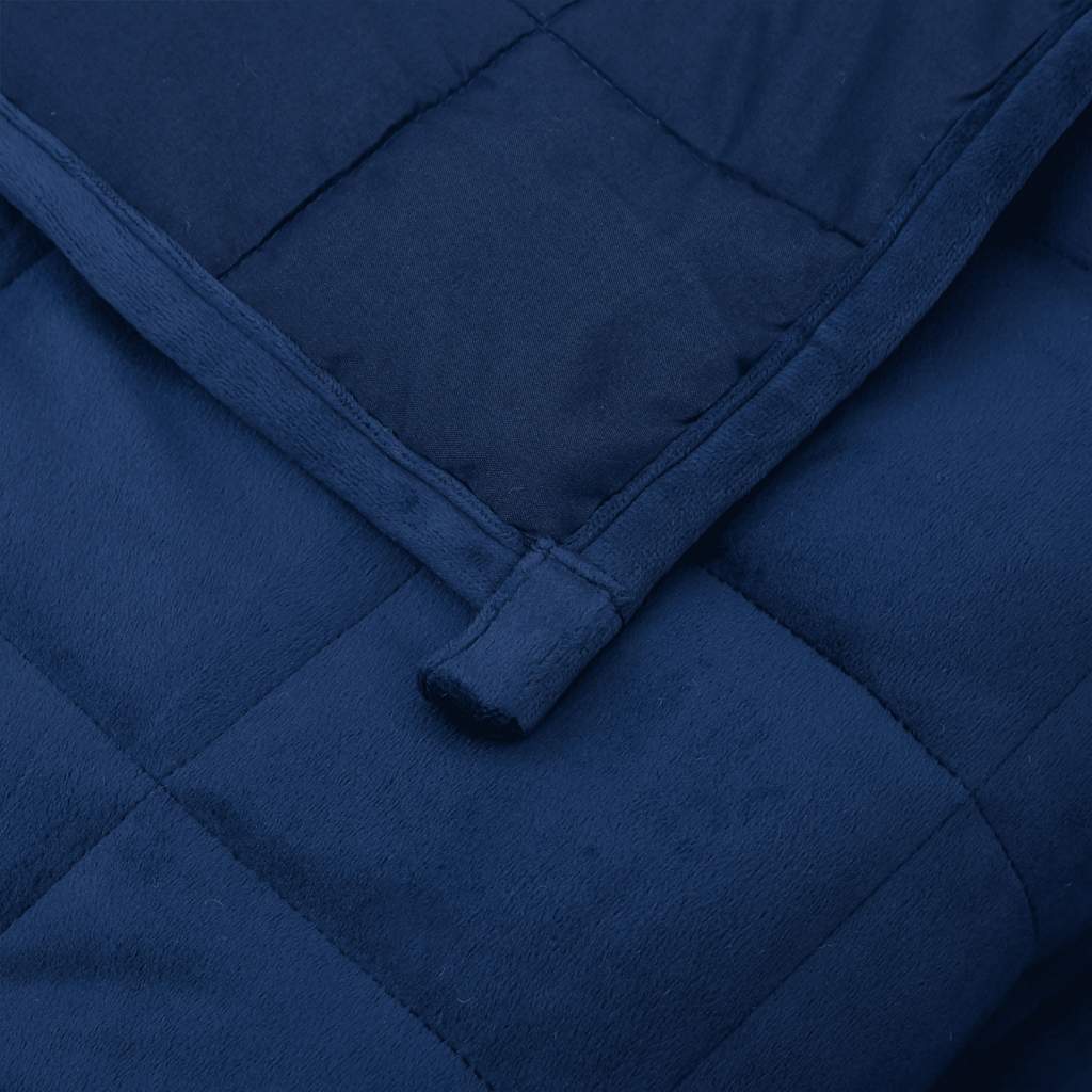 Gewichtsdecke Blau 200x225 cm 13 kg Stoff