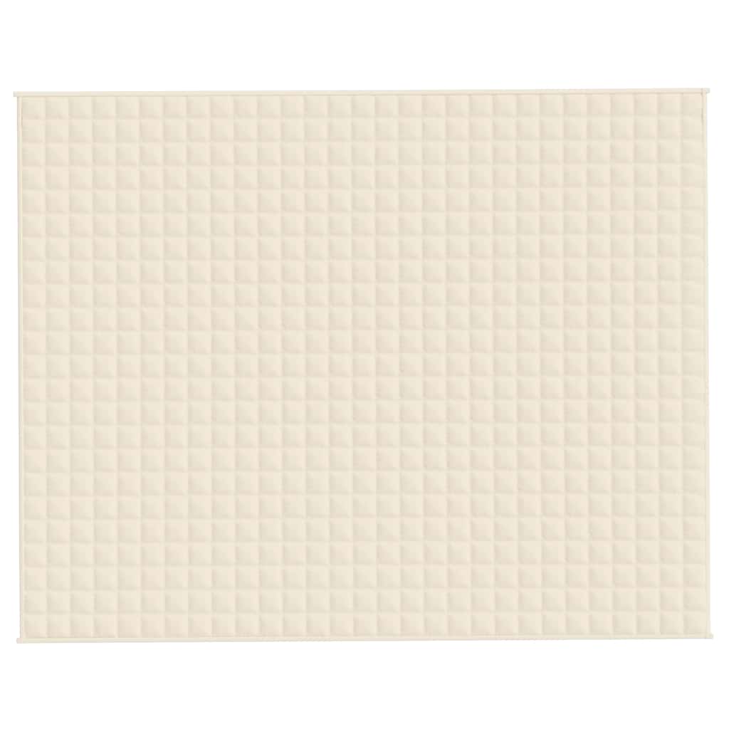 Gewichtsdecke Hellcreme 235x290 cm 15 kg Stoff