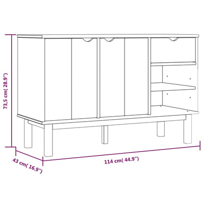 Sideboard OTTA 114x43x73,5 cm Massivholz Kiefer