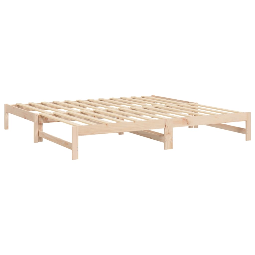 Lit de repos extensible 2x(100x200) cm en bois de pin massif