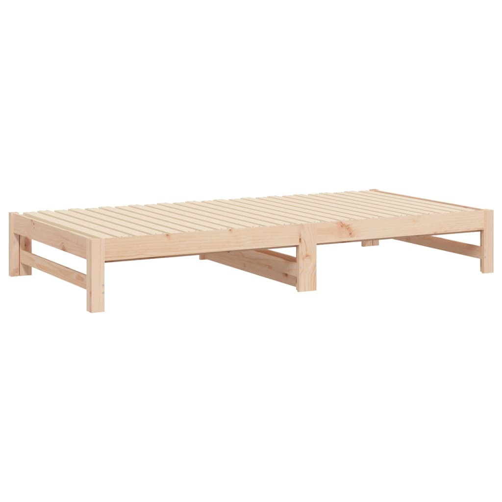 Lit de repos extensible 2x(100x200) cm en bois de pin massif