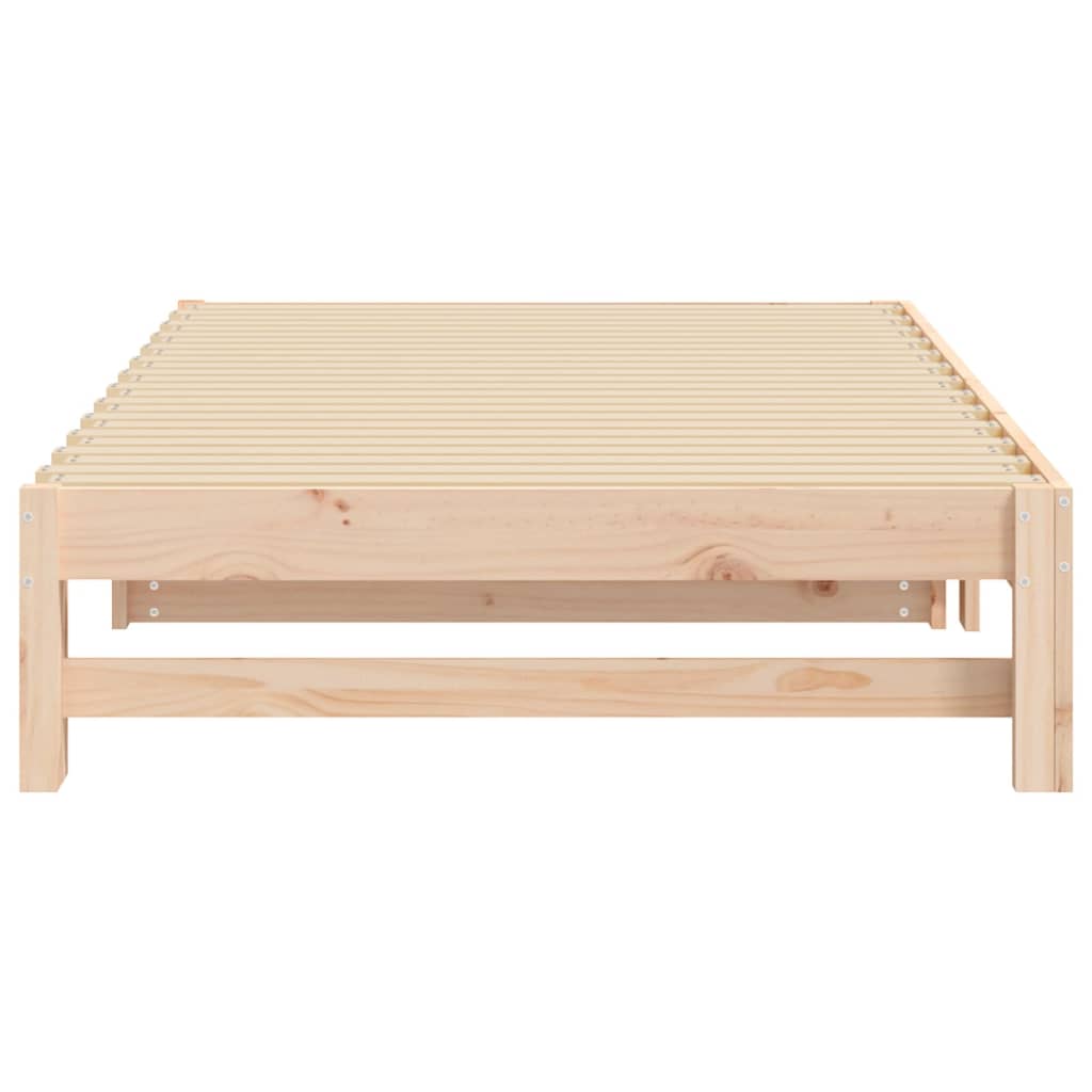 Lit de repos extensible 2x(90x200) cm en bois de pin massif