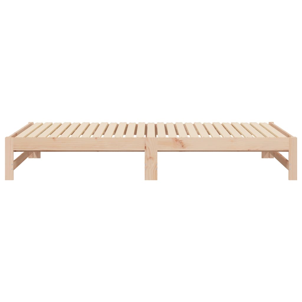 Lit de repos extensible 2x(90x200) cm en bois de pin massif