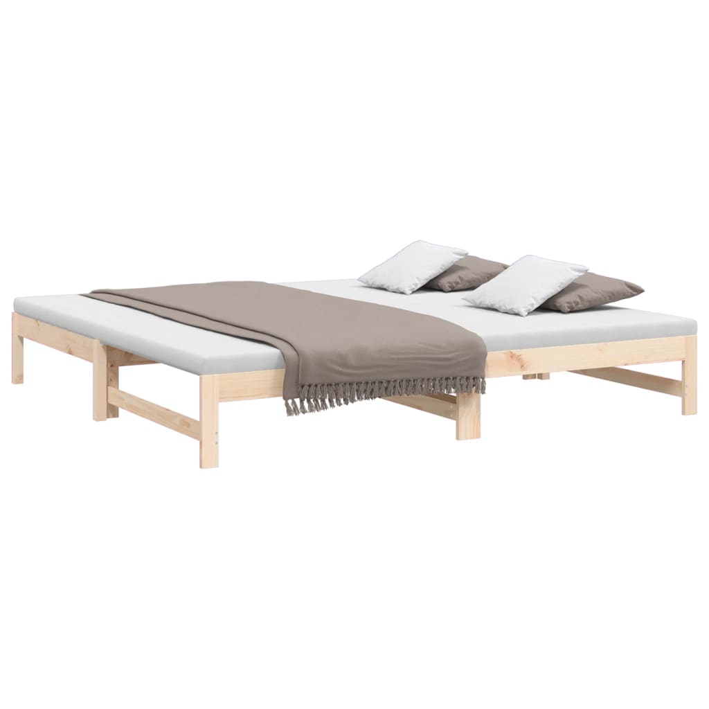 Lit de repos extensible 2x(80x200) cm en bois de pin massif