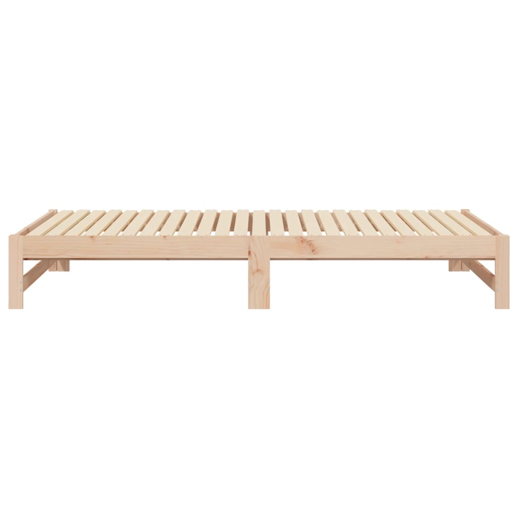 Lit de repos extensible 2x(80x200) cm en bois de pin massif