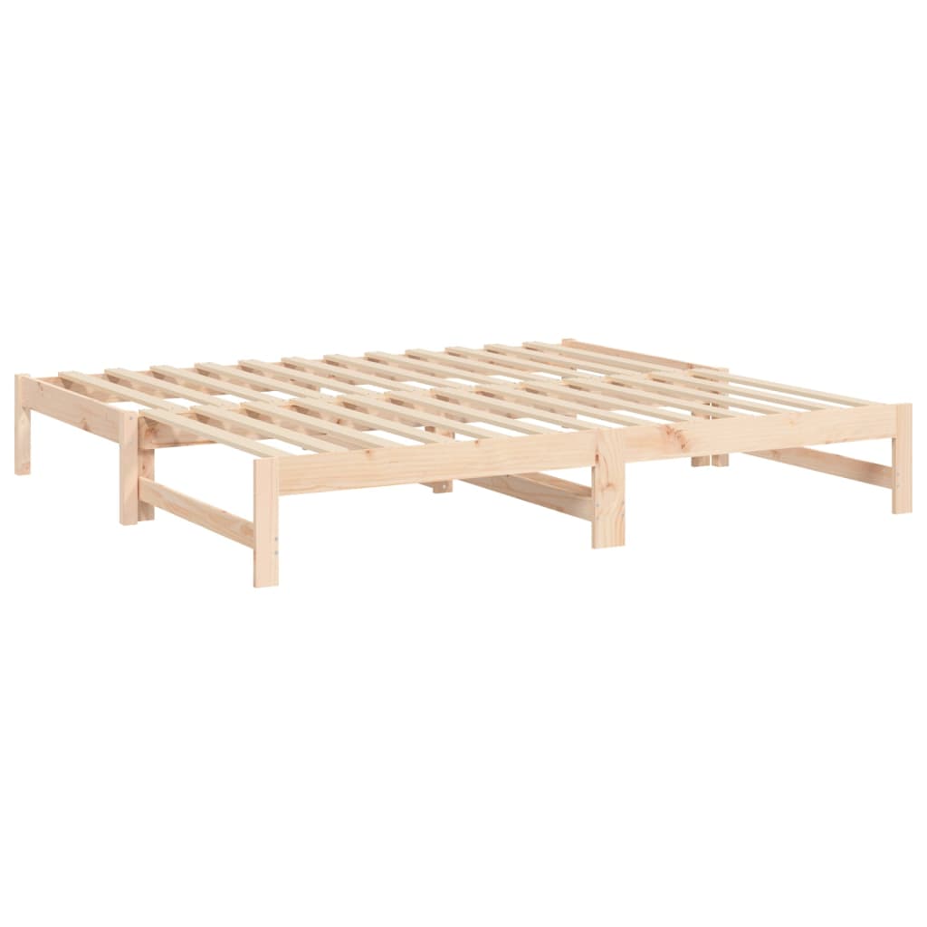 Lit de repos extensible 2x(90x190) cm en bois de pin massif