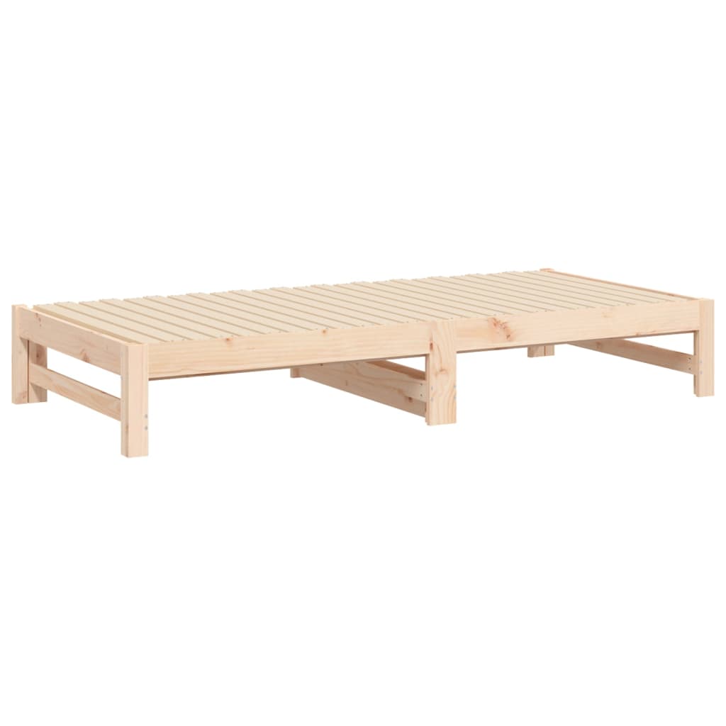 Lit de repos extensible 2x(90x190) cm en bois de pin massif