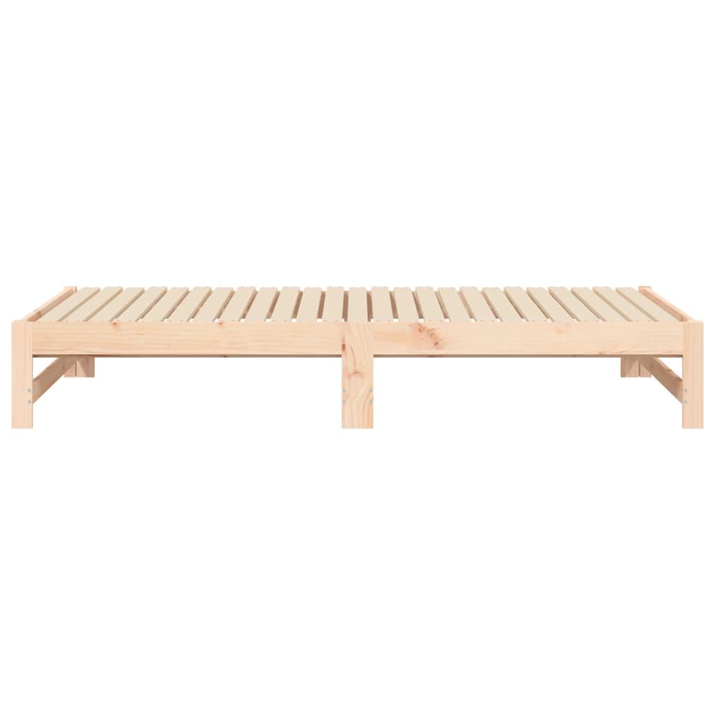 Lit de repos extensible 2x(90x190) cm en bois de pin massif