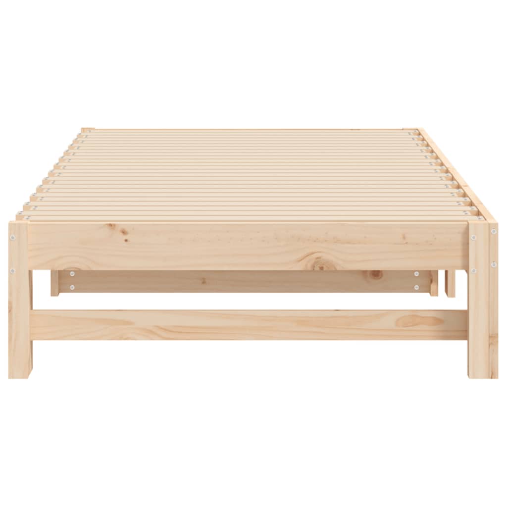 Lit de repos extensible 2x(75x190) cm en bois de pin massif