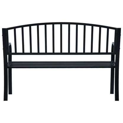 Gartenbank Schwarz 120 cm Stahl