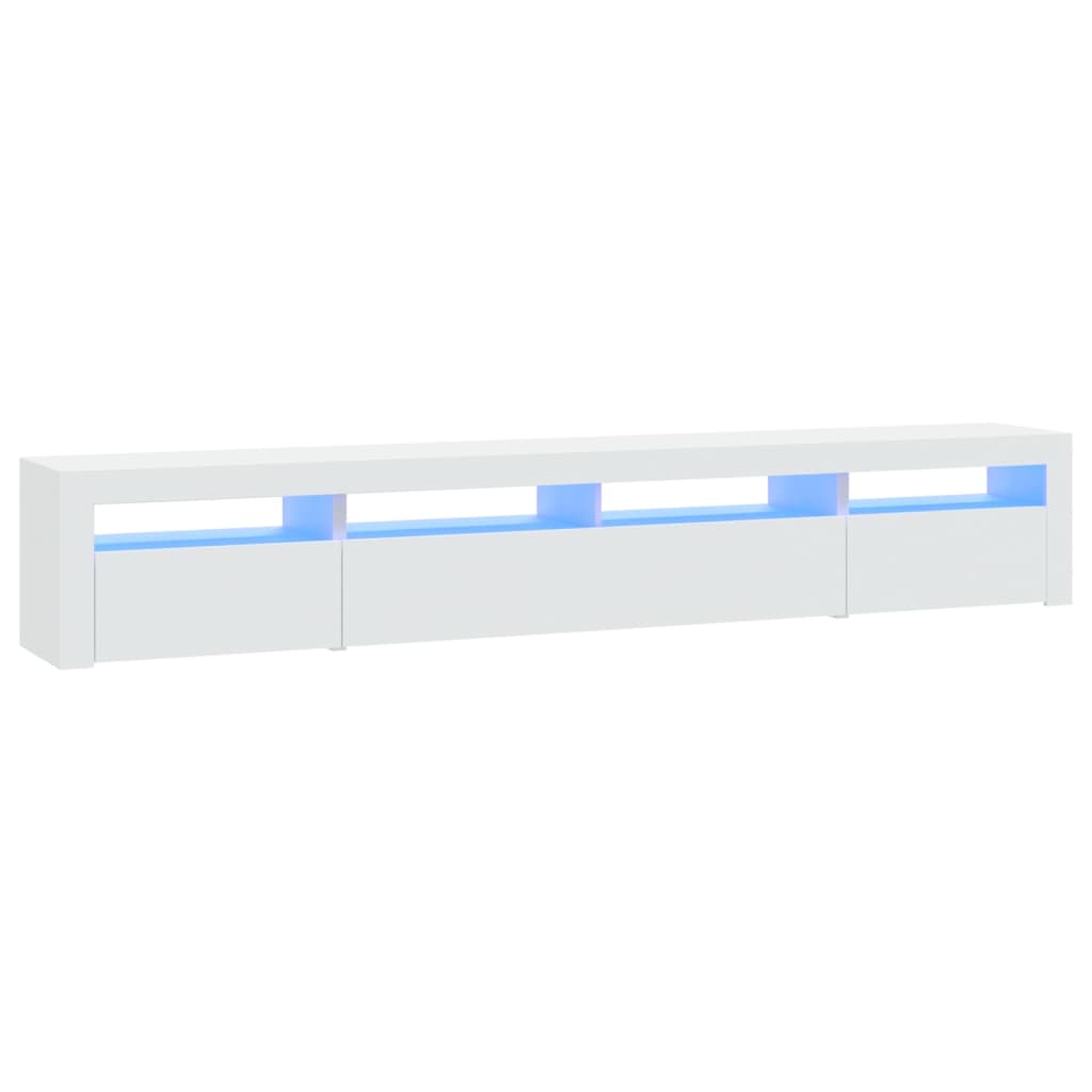 Meuble TV avec éclairage LED blanc 240x35x40 cm