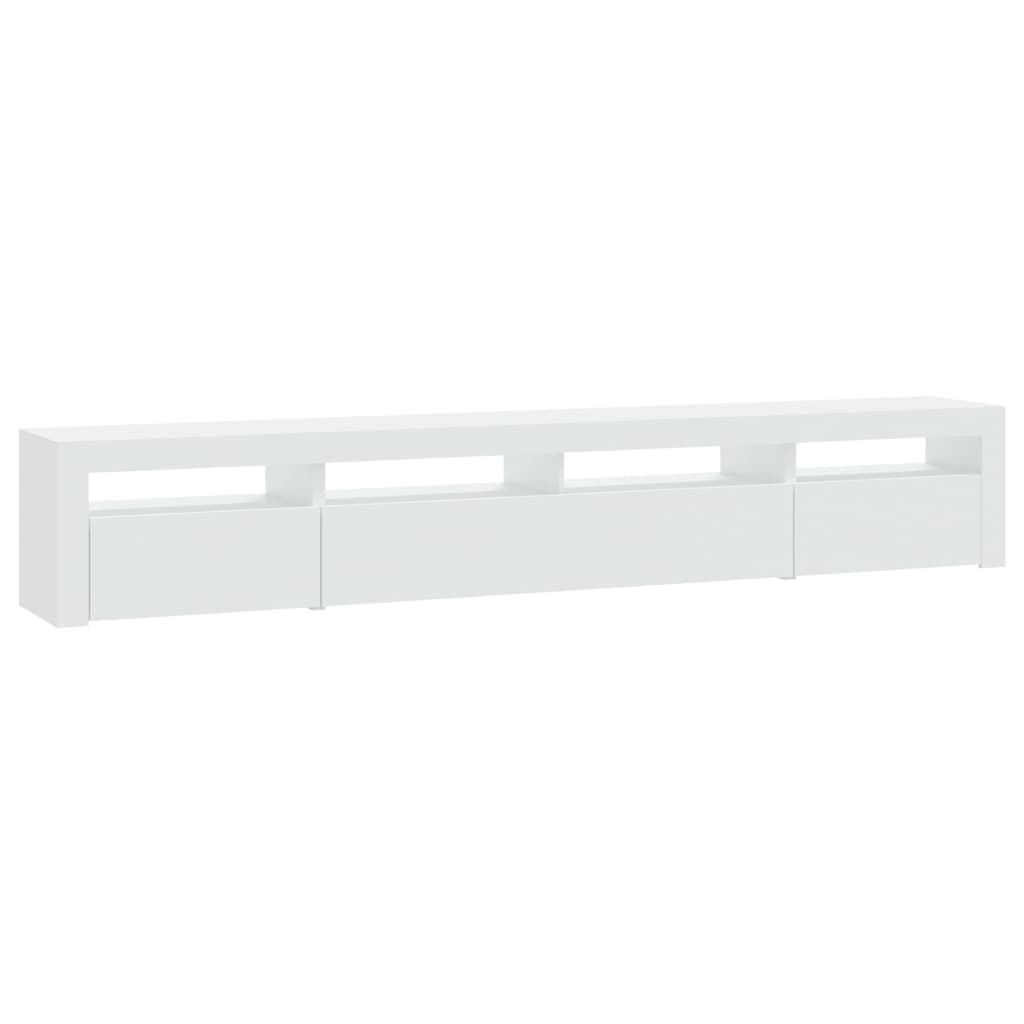 Meuble TV avec éclairage LED blanc 240x35x40 cm