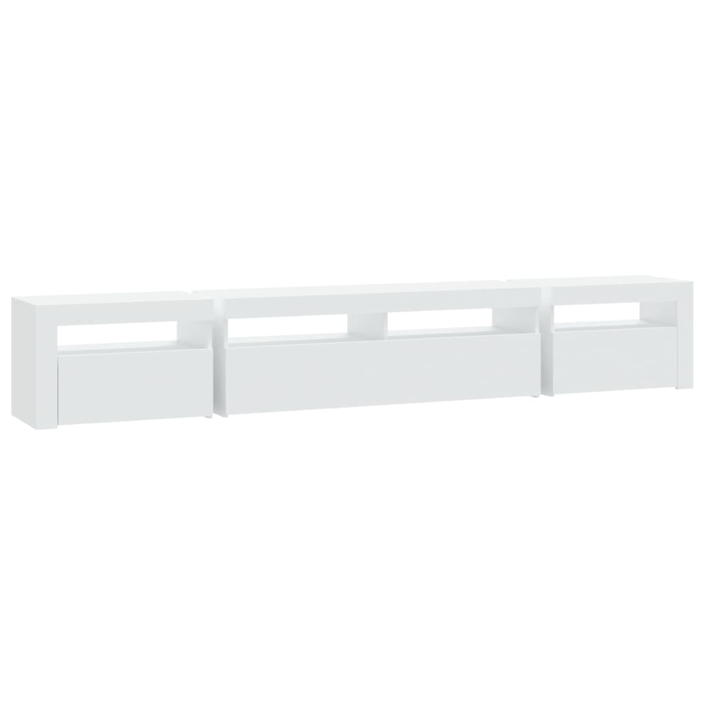 Meuble TV avec éclairage LED blanc 240x35x40 cm