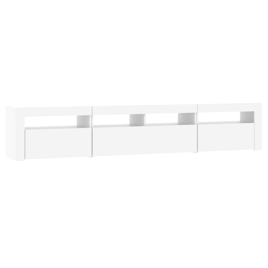 Meuble TV avec éclairage LED blanc 210x35x40 cm