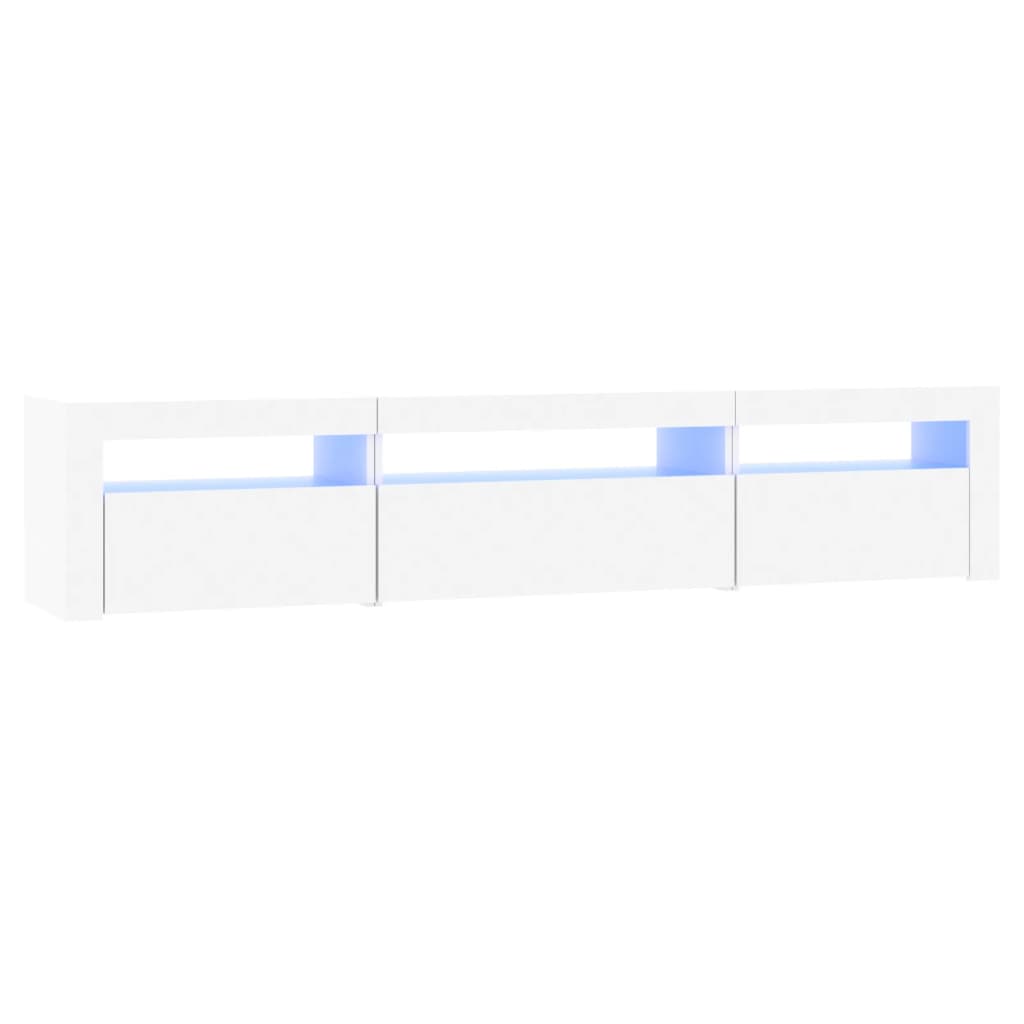Meuble TV avec éclairage LED blanc 195x35x40 cm