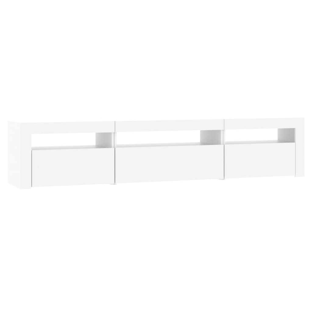 Meuble TV avec éclairage LED blanc 195x35x40 cm