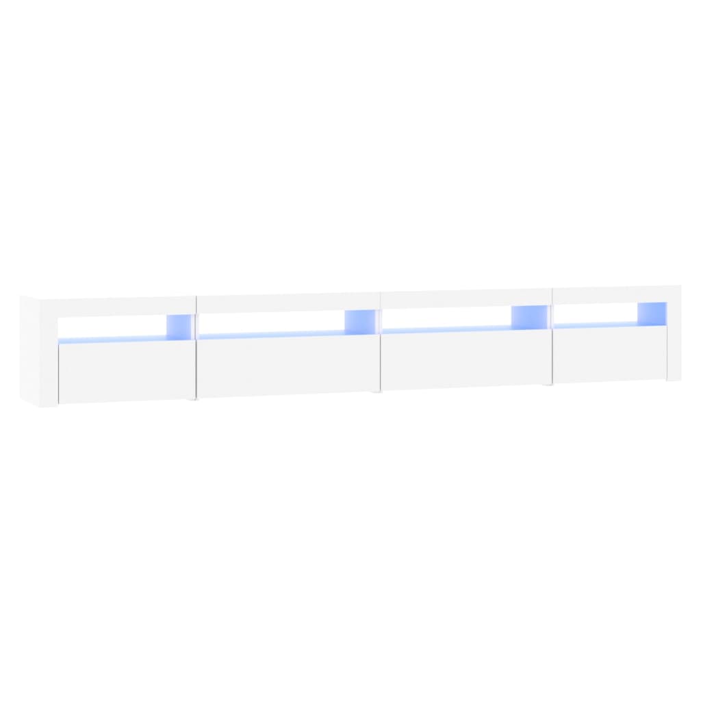 Meuble TV avec éclairage LED blanc 270x35x40 cm