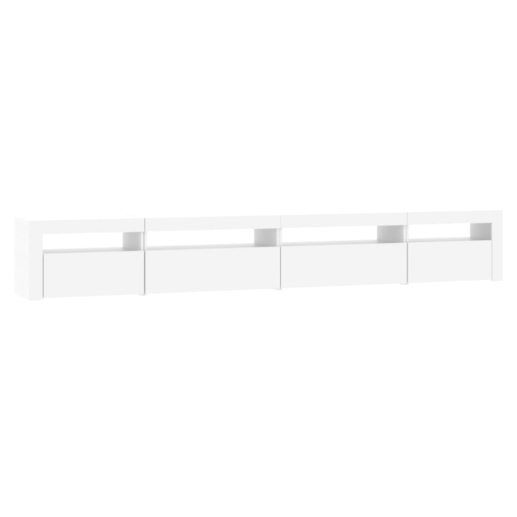 Meuble TV avec éclairage LED blanc 270x35x40 cm