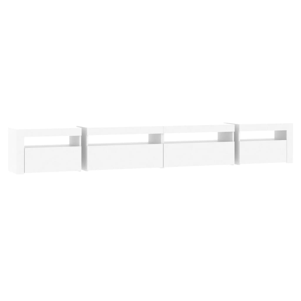 Meuble TV avec éclairage LED blanc 270x35x40 cm