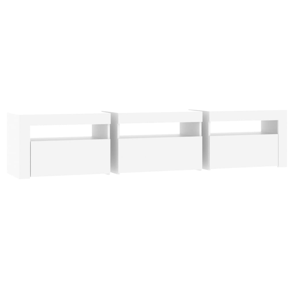 Meuble TV avec éclairage LED blanc 180x35x40 cm