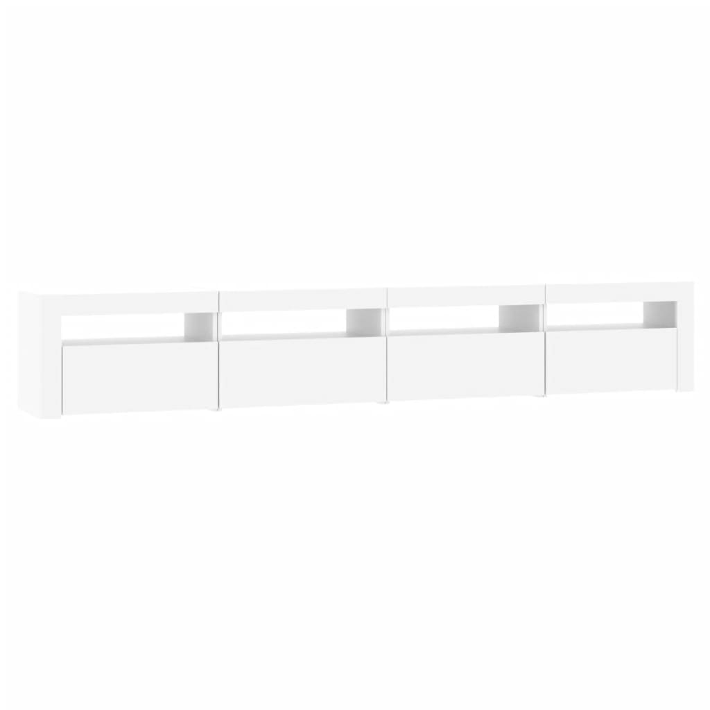 Meuble TV avec éclairage LED blanc 240x35x40 cm