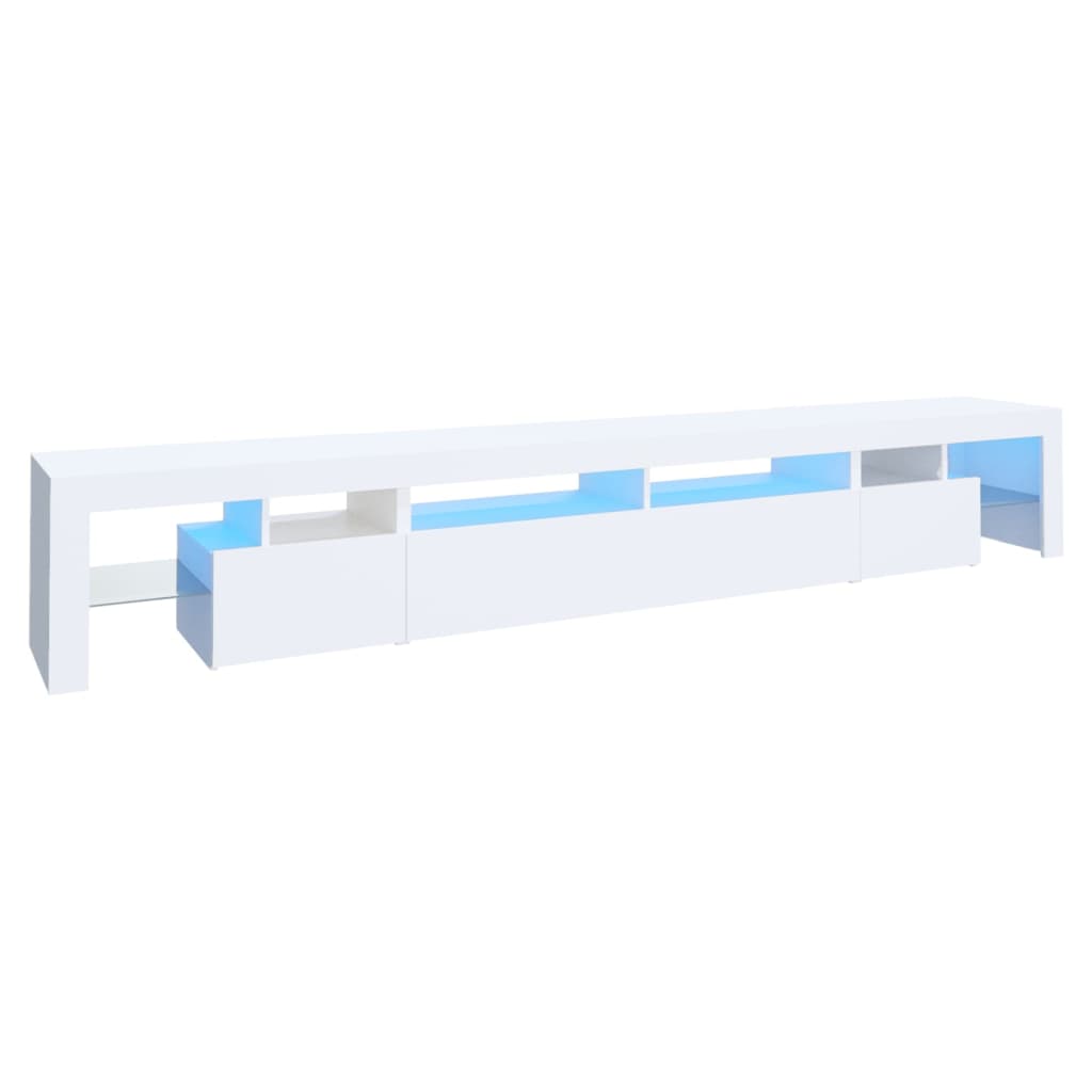Meuble TV avec éclairage LED blanc 260x36,5x40 cm