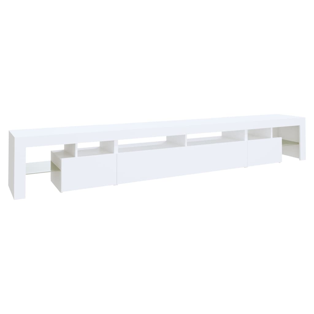 Meuble TV avec éclairage LED blanc 260x36,5x40 cm