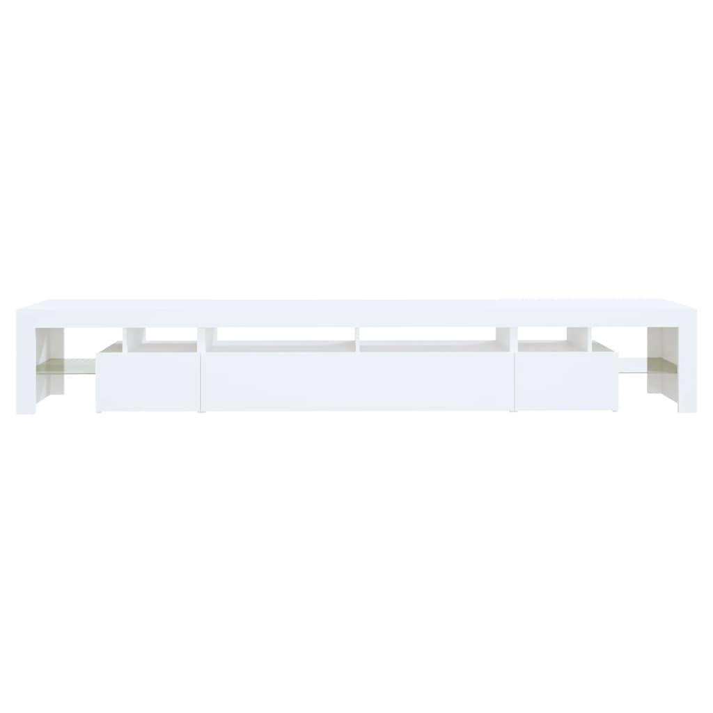 TV-Schrank mit LED-Leuchten Weiß 260x36,5x40 cm