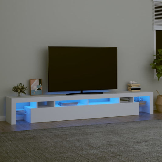 Meuble TV avec éclairage LED blanc 260x36,5x40 cm