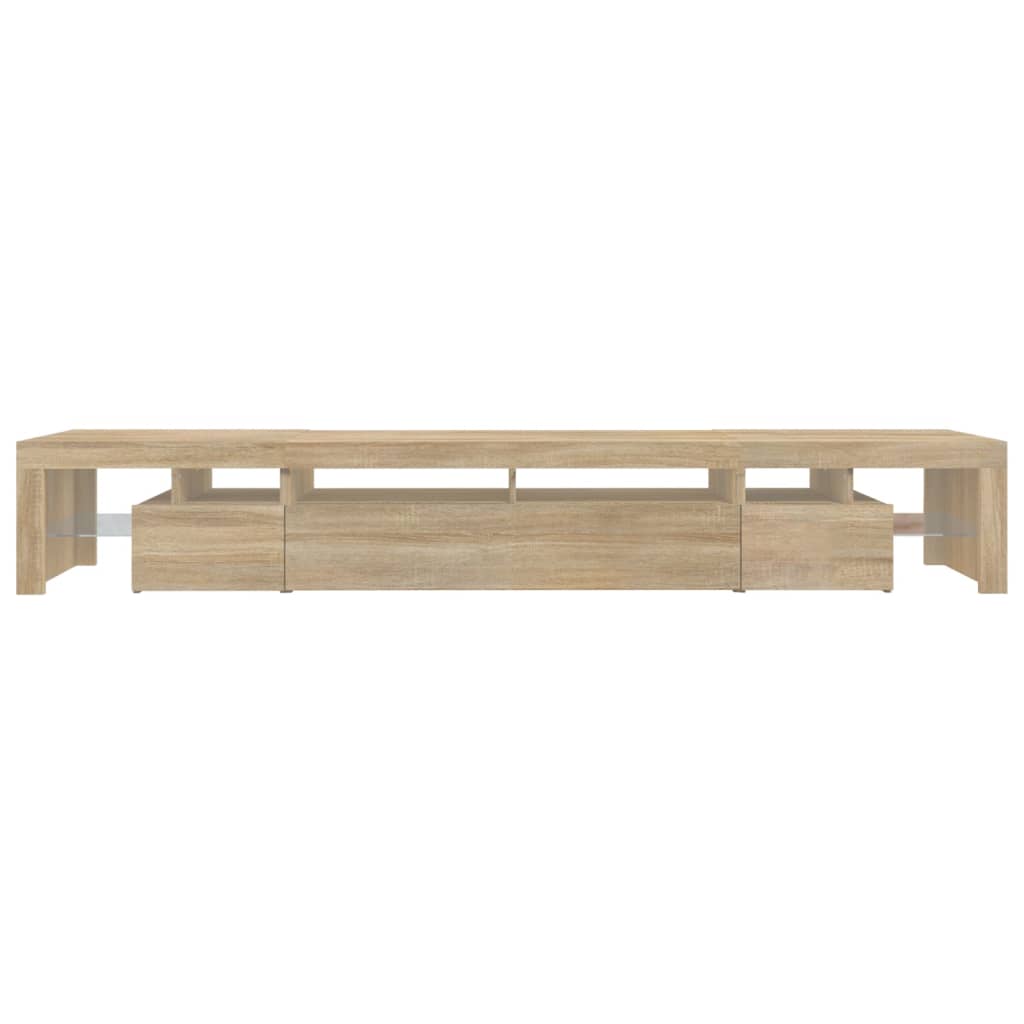 Meuble TV avec éclairage LED en chêne Sonoma 260x36,5x40 cm