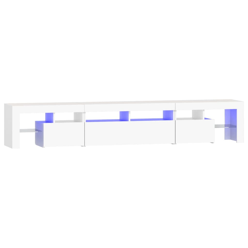Meuble TV avec éclairage LED blanc 230x36,5x40 cm