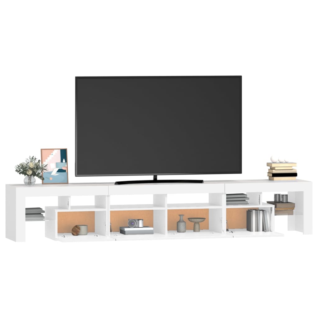 Meuble TV avec éclairage LED blanc 230x36,5x40 cm