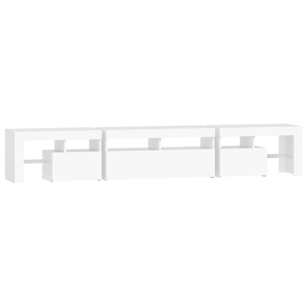 Meuble TV avec éclairage LED blanc 230x36,5x40 cm