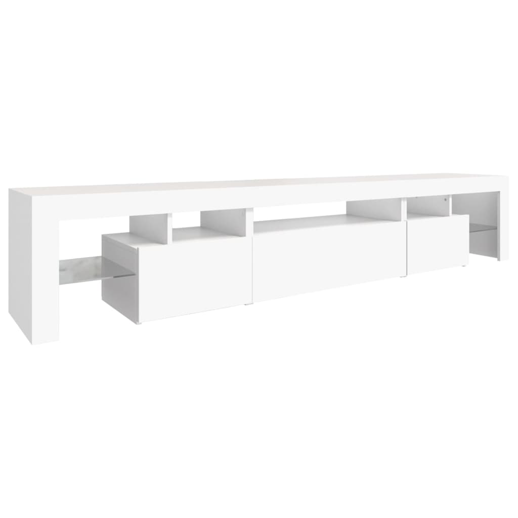 Meuble TV avec éclairage LED blanc 215x36,5x40 cm