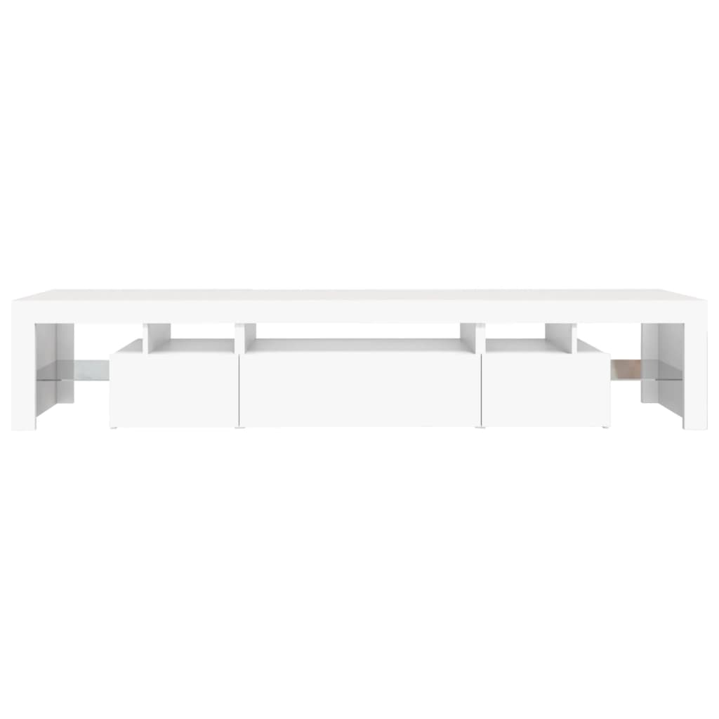 Meuble TV avec éclairage LED blanc 215x36,5x40 cm
