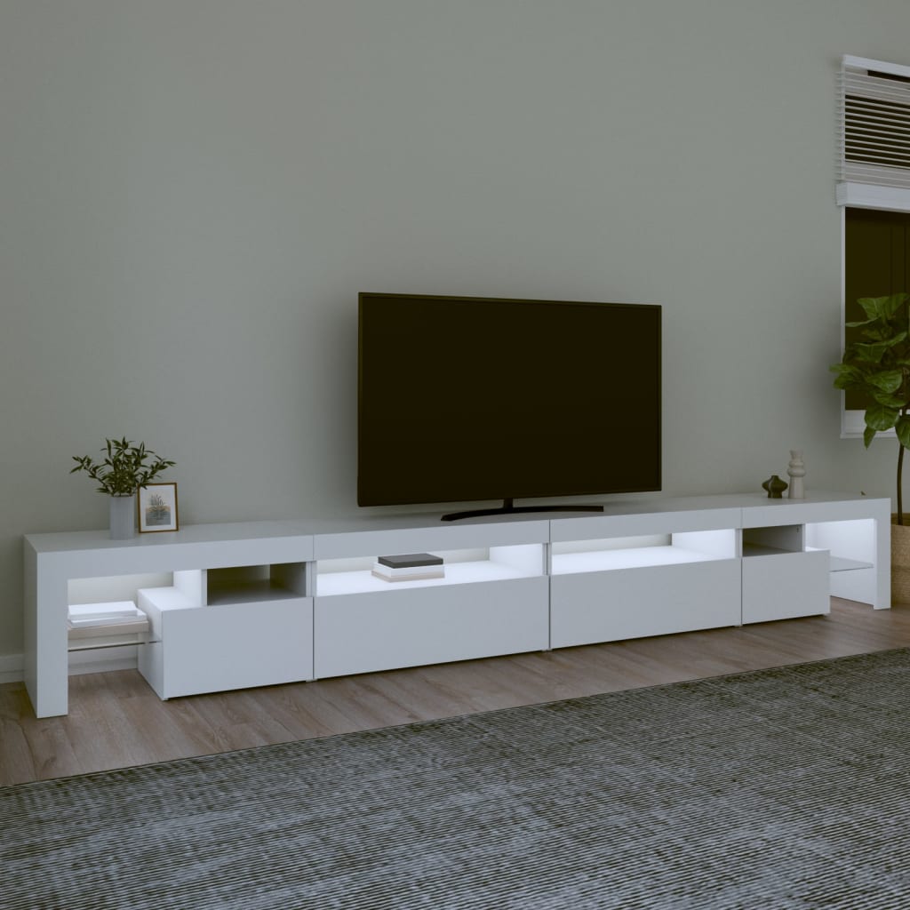 Meuble TV avec éclairage LED blanc 290x36,5x40 cm