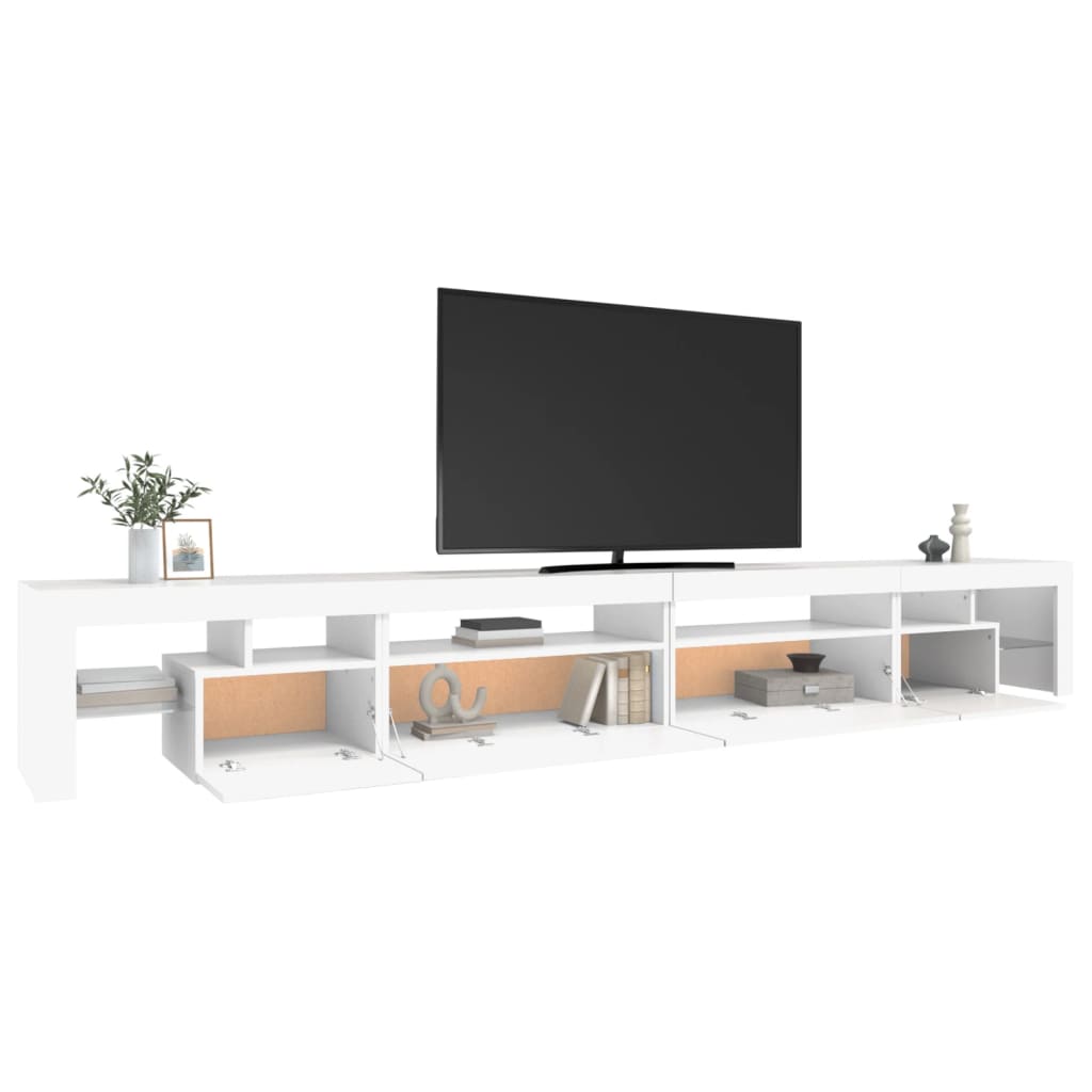 Meuble TV avec éclairage LED blanc 290x36,5x40 cm