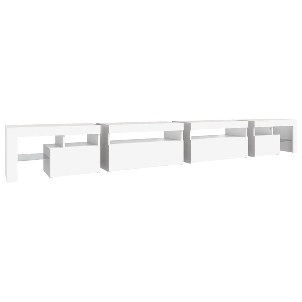 Meuble TV avec éclairage LED blanc 290x36,5x40 cm