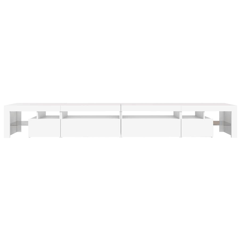 TV-Schrank mit LED-Leuchten Weiß 290x36,5x40 cm