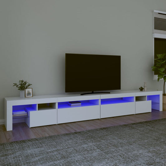 Meuble TV avec éclairage LED blanc 290x36,5x40 cm