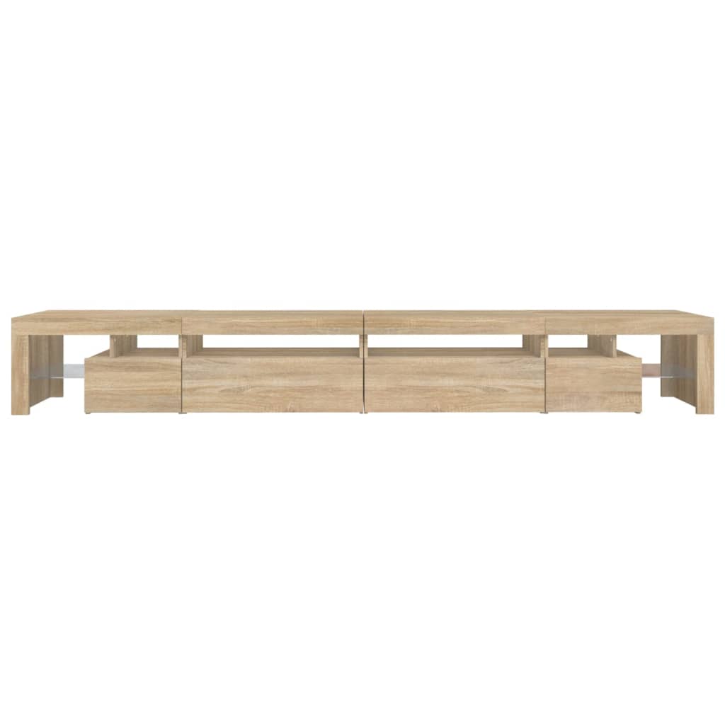 Meuble TV avec éclairage LED en chêne Sonoma 290x36,5x40 cm
