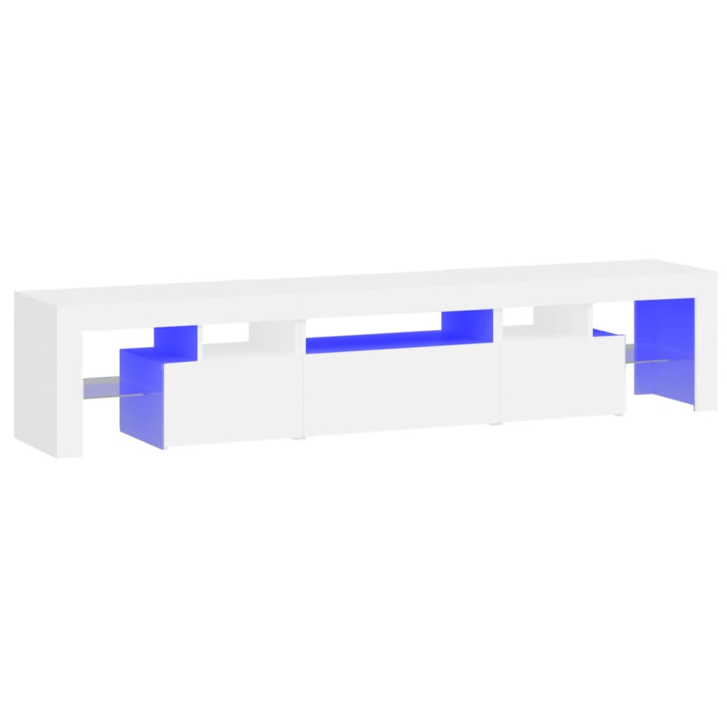 Meuble TV avec éclairage LED blanc 200x36,5x40 cm