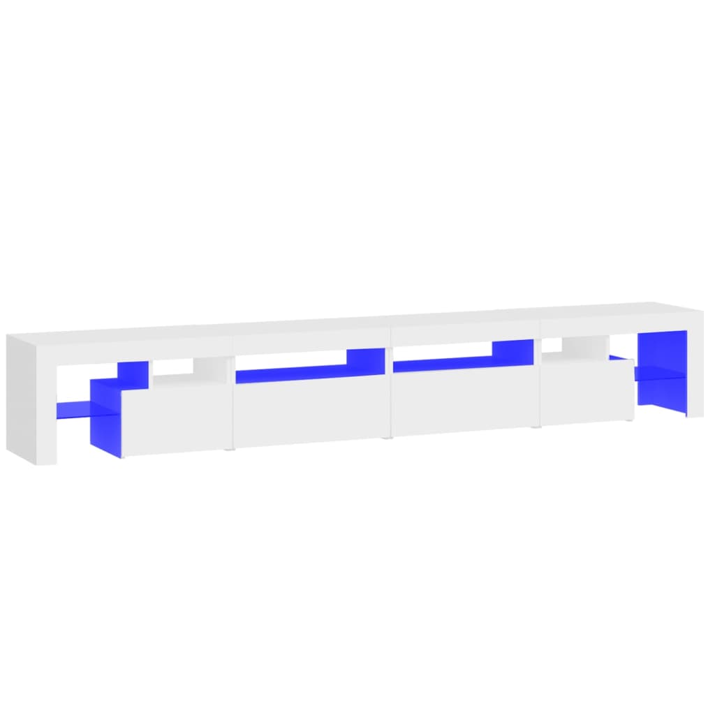 Meuble TV avec éclairage LED blanc 260x36,5x40 cm