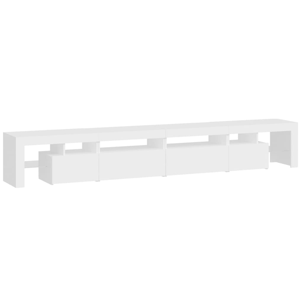 Meuble TV avec éclairage LED blanc 260x36,5x40 cm