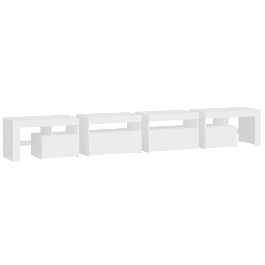 Meuble TV avec éclairage LED blanc 260x36,5x40 cm